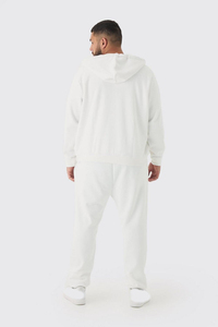 Nouveaux sweats à capuche décontractés et confortables pour hommes, grande taille, blancs, 100 % coton French Terry respirant 400 GSM, avec logo personnalisé, couleur unie - Product Image 2