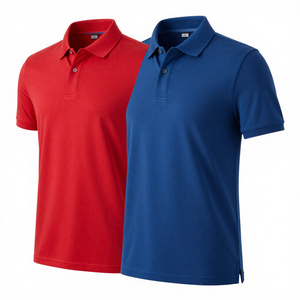 Polo en maille anti-rides personnalisé de haute qualité, unisexe, 100 % coton, broderie personnalisée, manches courtes, vêtements décontractés, vente en gros - Product Image 2