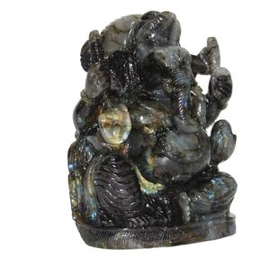 Figurine de Statue sculptée à la main en Labradorite Ganesha de haute qualité - Product Image 3