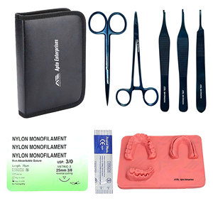 Kit de sutures pour interventions chirurgicales mineures, instruments chirurgicaux, instruments médicaux pour étudiants en médecine et médecins - Product Image 1