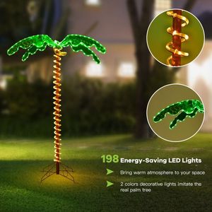 5 Feet LED Pre-Lit Palm Tree Decor with <b>Light</b> <b>Rope</b> for Wedding Lighting - Product Image 5