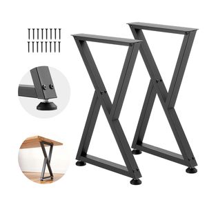 Gambe per Mobili in Acciaio 74 cm (H) x 47 cm (L), Design Modulare, Facile Montaggio, Carico Massimo 1000 kg, Robuste a Z per Stile Rustico/Country - Product Image 1