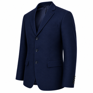Veste de costume homme marron style britannique, revers cranté, simple boutonnage, infroissable, coupe droite, mélange de laine - Product Image 5