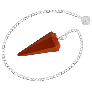 <b>Top</b> Selling Red Jasper <b>Crystal</b> Pendulum Conical Shape Polished Carving Beautiful Dowsing Tool Energy Healing Wholesale - Product Image 1