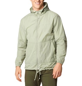 Men's Lightweight <b>Hooded</b> <b>Soft</b> <b>Shell</b> <b>Jacket</b> Zip Fly Stand Collar Solid Color Outdoor Wear All Seasons Regular Fit - Product Image 1