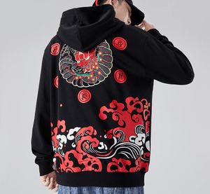 Sweat à capuche Streetwear en molleton avec logo personnalisé et broderie pour l'hiver - Product Image 5