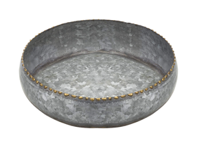 Galvanized Metal Best Selling Heavy Duty Long Lasting Iron Planter Round Shape <b>for</b> Ascent Homes Floor Decor in Cheap Price - Product Image 3