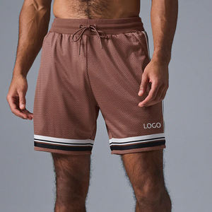 Shorts de sport pour hommes respirants à séchage rapide en toile tricotée unie à taille mi-haute pour l'entraînement et la gym, service OEM - Product Image 1