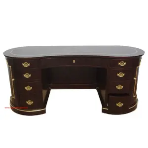 Başkan masa yönetici masası klasik ahşap yazı masası için tasarlanmış iç antika üreme ofis mobilyaları