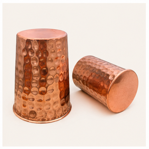 High Quality Pure <b>Copper</b> Hammered Water Glass Set Handmade Polished <b>Copper</b> Tumbler for Home Hotel Restaurant Supply - Product Image 3