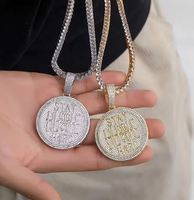Pendentif personnalisé avec lettre, style hip-hop, de haute qualité, rond, entièrement pavé de pierres en moissanite, pendentif avec nom, charme en argent 925, luxe