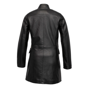 Veste en cuir pour femme, style moto, coupe ajustée, en cuir d'agneau véritable, souple et luxueux, avec fermeture éclair, coupe-vent, de la marque Solid Trader - Product Image 4