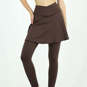 Leggings de Yoga Casuales de Nuevo Estilo Hechos a Medida, 2 en 1, Tejidos en Poliéster y Algodón, Transpirables, Color Personalizado - Product Image 1