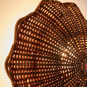Luxury Wholesale Eye-catching Handcrafted Scalloped Rattan Pendant <b>Light</b> Suitable For Living Room & Dining Decor - Product Image 4