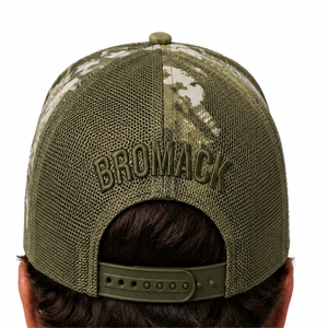 Gorra Trucker Unisex con Patrón de Camuflaje Verde, Diseño de Visera Curva Bordada en la Parte Delantera, Cierre Trasero Ajustable, Ropa Urbana para Exteriores - Product Image 6