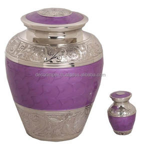 Urnes de crémation avec urnes souvenir rose de perles ou d'émail 2 pots - Product Image 1