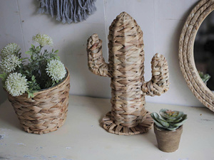 Meilleures ventes 2025 : Décoration de chambre en jacinthe d'eau tressée à la main CACTUS – Prix de gros - Product Image 3