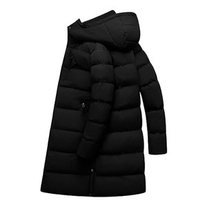 Manteau d'hiver pour homme, veste matelassée extra longue, imperméable, parka épaisse, vêtements d'extérieur isolés avec capuche amovible, chaud pour le temps froid - Product Image 2