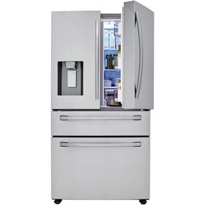 Factory Choices ongoing Sales 28 Cu ft 4 Foor French <b>Door</b> Refrigerator With Touch <b>Screen</b> Stainless Steel - Product Image 1