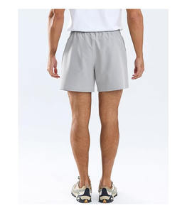 กางเกงขาสั้นลำลองผู้ชายผ้าเทอร์รี่คอตตอน 5.5 นิ้ว เอวยางยืดสูง กระเป๋าหลายช่อง ปักลาย กันยับ ใส่ได้ทุกวัน เหมาะสำหรับเดิน - Product Image 5