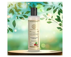 Après-shampoing naturel Khadi au safran, tulsi et reetha, soin capillaire à base de plantes pour les pellicules, contribue à améliorer la douceur des cheveux - Product Image 3