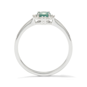 <b>Dainty</b> Grandidierite 0.53 Cts Gemstone <b>Ring</b> 8 Mm X 8 Mm White Zircon In Sterling <b>Silver</b> Fine Jewelry Festive Gifting Special - Product Image 3