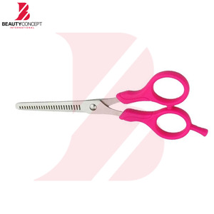 กรรไกรซอยผมด้ามจับพลาสติกสีชมพูสดใส พิมพ์โลโก้ได้ตามต้องการ สำหรับช่างตัดผมมืออาชีพ ร้านทำผม - Product Image 3