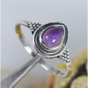Special Design Red <b>Garnet</b> Bezel Setting 925 Sterling <b>Silver</b> Gemstone <b>Ring</b> Handmade Fine Jewelry for Wedding Gift - Product Image 5