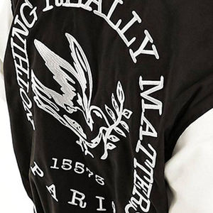 Trend-forward varsity jacket with refined stitching and soft lining for maximum <b>comfort</b> and style. - Product Image 5