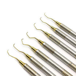 Kit de détartreur parodontal chirurgical Grip, 7 pièces, manuel, en acier inoxydable, avec manche creux, instruments dentaires colorés, Classe I, usage hospitalier - Product Image 2