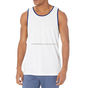 Vêtements de sport, débardeur pour homme de couleur unique à vendre, col rond, tissu respirant, débardeurs de sport pour homme en faible MOQ personnalisé - Product Image 6