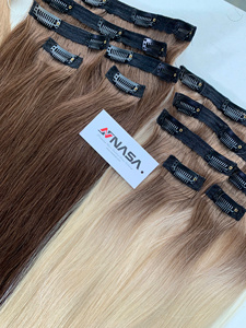 Extensions de cheveux naturels vietnamiens de qualité supérieure à clipser, 100g, prix de gros, toutes couleurs, 60 cm - Product Image 1