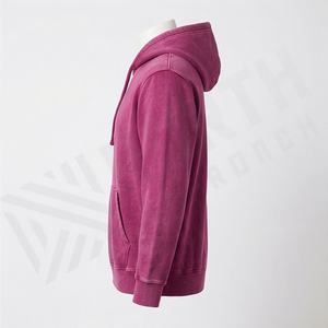 Sudadera con Capucha de Otoño con Lavado Ácido Personalizado para Hombre, Estilo Oversize, Streetwear, Vintage, Hombros Caídos, 300 GSM, Algodón Ecológico Suave - Product Image 3