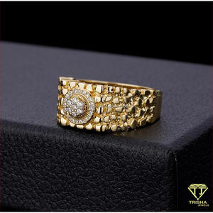 Bague Nugget de Haute Qualité en Argent Sterling 925 avec Diamants Moissanite Style Hip Hop - Product Image 4