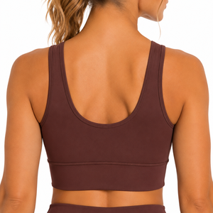 Ensemble de yoga compressif pour femmes : Leggings taille haute et brassière de sport respirants et sans coutures pour l'entraînement, la gym et le fitness – Vente en gros OEM - Product Image 4