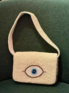Custom Handmade Embroidered Indian Bohemian Design Women <b>Beaded</b> Shoulder Bags Cotton Lining <b>Magnetic</b> Closure Evening Party - Product Image 4