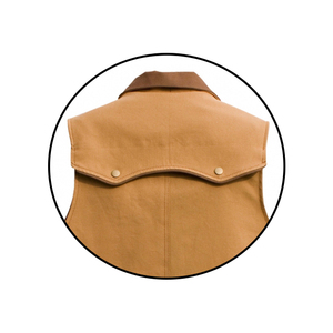 Chaleco Casual de Cuero Vacuno Genuino con Cierre de Cremallera Reversible y Botones, Chaqueta de Invierno Transpirable e Impermeable - Product Image 5