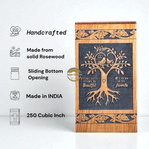 Handcrafted lifetree urn & Natural Wood Cremation Urn Ashes <b>Box</b> Artistic Funeral <b>Memorial</b> Keepsake by AYAANS - Product Image 6