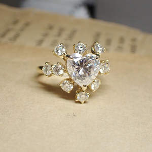 IGI/GIA Lab Grown Cut Diamond Vintage 14K Boda amarilla/Compromiso Anillo unisex Fine White Gold Party-Worthy Anniversary Ring - Product Image 2