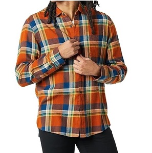 Chemises en flanelle à carreaux pour hommes, manches longues, pour le travail, hiver, écologiques, séchage rapide, col montant, anti-plis, logo personnalisé, vente en gros - Product Image 3