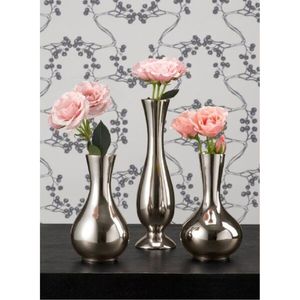 Modern Silver Metal Flower <b>Vase</b> Decorative Tall Trumpet <b>Vase</b> for Wedding Centerpiece Home Table Decor Luxury Floral Metal <b>Vase</b> - Product Image 5