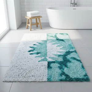 Eco-Friendly Cotton Overdye Washable Woven Bathmat Area Rug <b>Set</b> HILTEX Natural Bathrooms Bedrooms Home Decor Latex Backing - Product Image 2