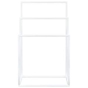 Toallero Rectangular Mediano de Hierro Blanco - Diseño Contemporáneo - Product Image 3