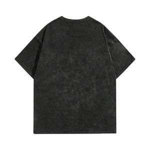Camiseta con estampado OEM de lavado ácido para hombre, estilo oversize streetwear, camiseta vintage color canela, personalizada, de corte holgado y efecto envejecido - Product Image 2