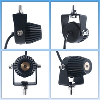 Lampe LED d'extérieur pour ATV, UTV, camion, tout-terrain, avec barre RGB, antenne, feu de gabarit rond, super lumineux, étanche, vert, auxiliaire