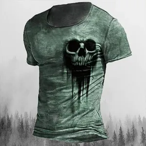 T-shirt personnalisé pour homme, 100% coton, coupe ample, qualité supérieure, col rond côtelé, streetwear oversize pour homme - Product Image 1