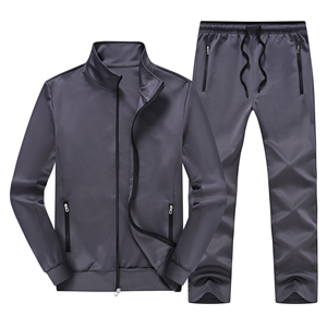 Ensemble de survêtement en polyester avec logo personnalisé, vêtements de sport confortables, veste et pantalon pour entraînement en salle de sport, fabricant direct d'usine - Product Image 3