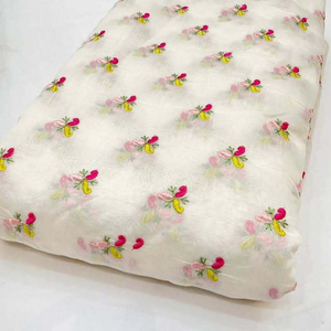 Tissu de broderie maltée de luxe, dentelle soluble dans l'eau, tissu en maille pour robes de mariée, vêtements de créateurs - Product Image 3