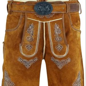 SHORT BAVAROIS LEDERHOSEN CUIR DAIM TRACHTEN HOMME PORTE LE SHORT OKTOBERFEST - Product Image 6