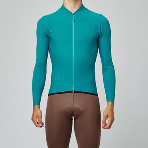 Maillot de Ciclismo para Hombre con Material Transpirable de Secado Rápido, Camiseta de Ciclismo Corta y Larga con Bolsillos, Resistente al Viento - Product Image 1